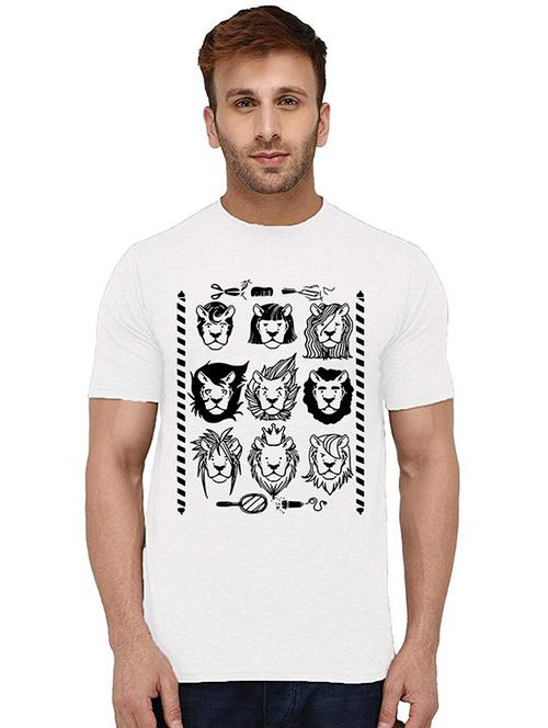 men round neck front print t-shirt - 20993701 - Very Small Image - 1
