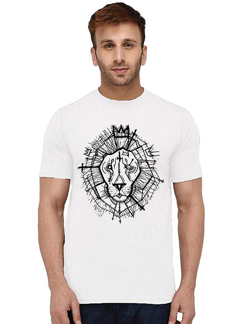 men round neck front print t-shirt - 20993703 - Very Small Image - 1
