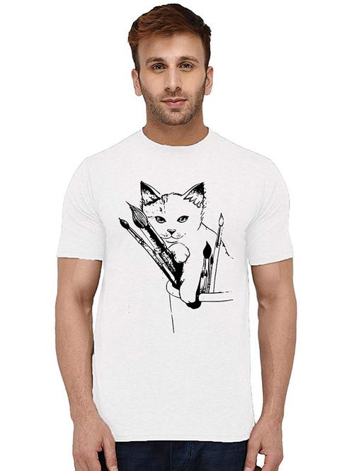 men round neck front print t-shirt - 20993725 - Very Small Image - 1