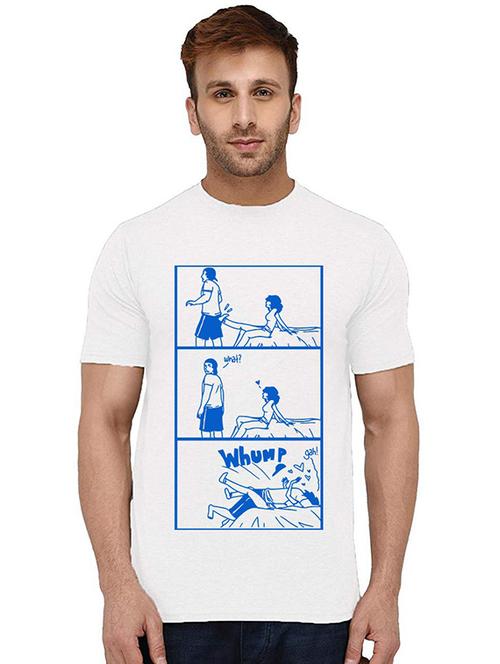 men round neck front print t-shirt - 20993769 - Very Small Image - 1