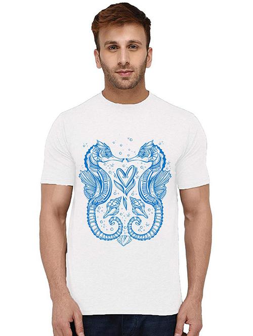 men round neck front print t-shirt - 20993778 - Very Small Image - 1
