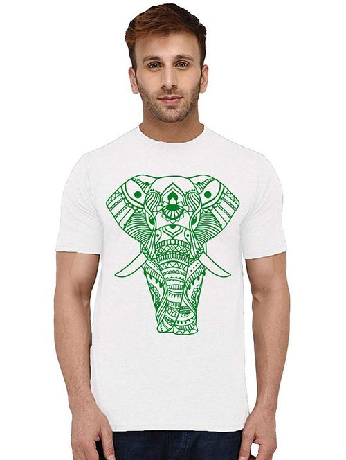 men round neck front print t-shirt - 20993789 - Very Small Image - 1