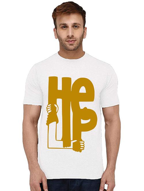 men round neck front print t-shirt - 20993797 - Very Small Image - 1