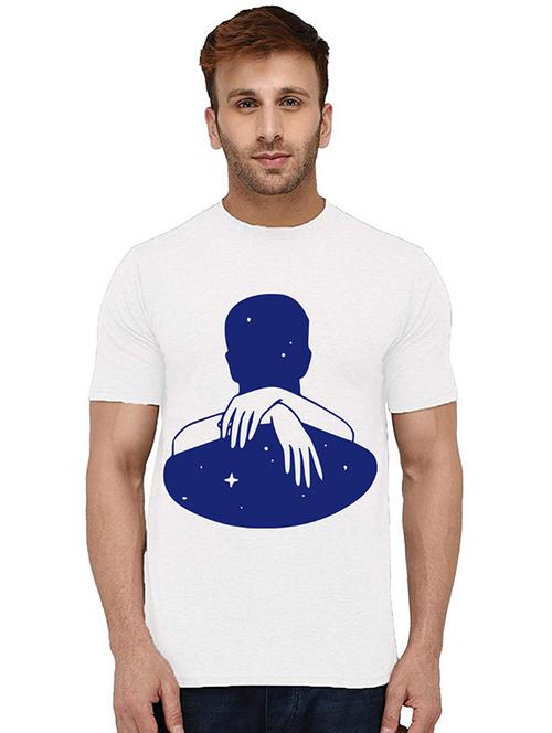 men round neck front print t-shirt - 20993821 - Very Small Image - 1