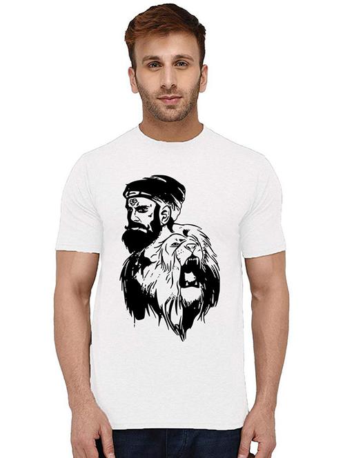 men round neck front print t-shirt - 20993842 - Very Small Image - 1