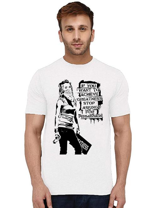 men round neck front print t-shirt - 20993861 - Very Small Image - 1