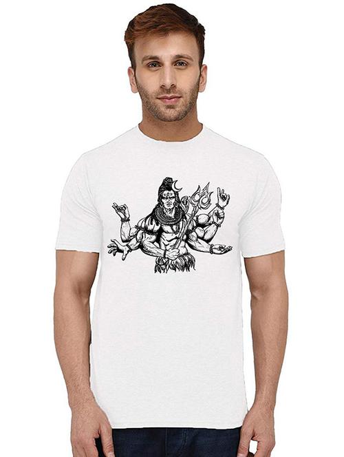 men round neck front print t-shirt - 20993893 - Very Small Image - 1