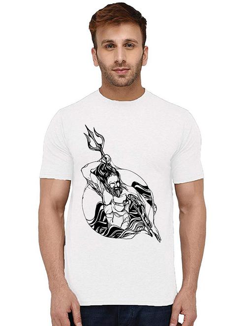 men round neck front print t-shirt - 20993902 - Very Small Image - 1