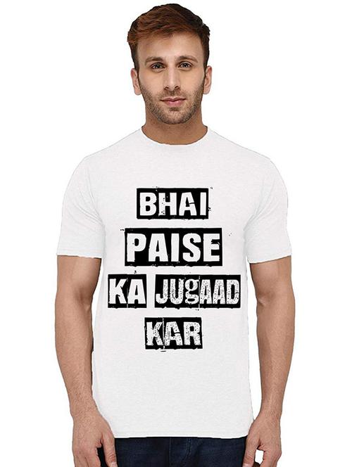 men round neck front printed t-shirt - 20993947 - Very Small Image - 1