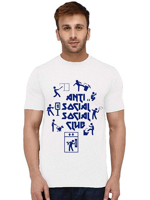 white front printed casual t-shirt - 20993988 - Very Small Image - 1