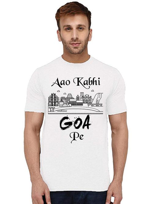 men's round neck front print t-shirt - 20994012 - Very Small Image - 1