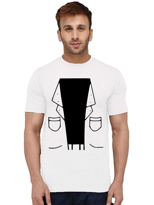 men round neck front print t-shirt - 20994031 - Very Small Image - 1