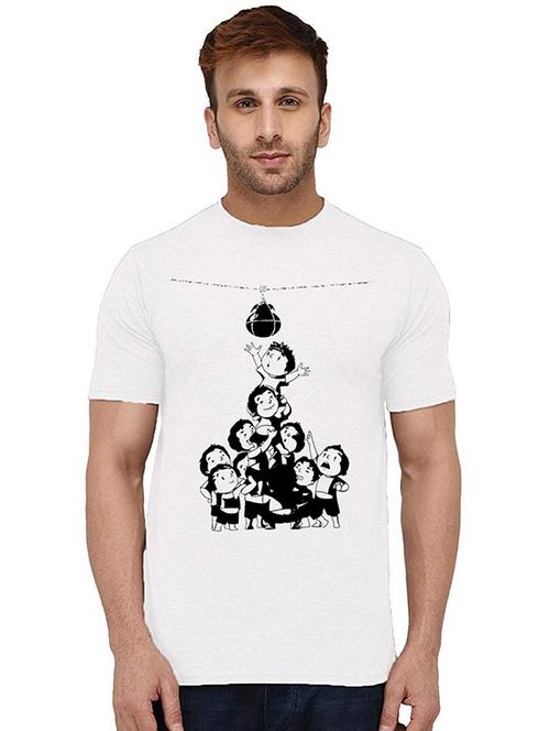 men front print round neck t-shirts - 20994036 - Very Small Image - 1