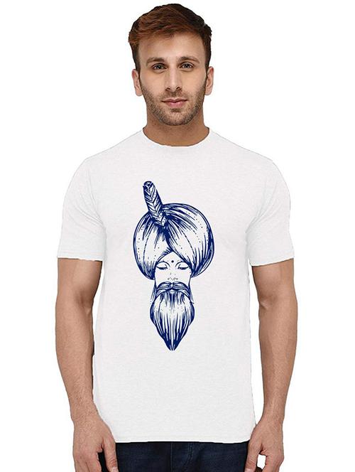 men round neck front print t-shirt - 20994084 - Very Small Image - 1