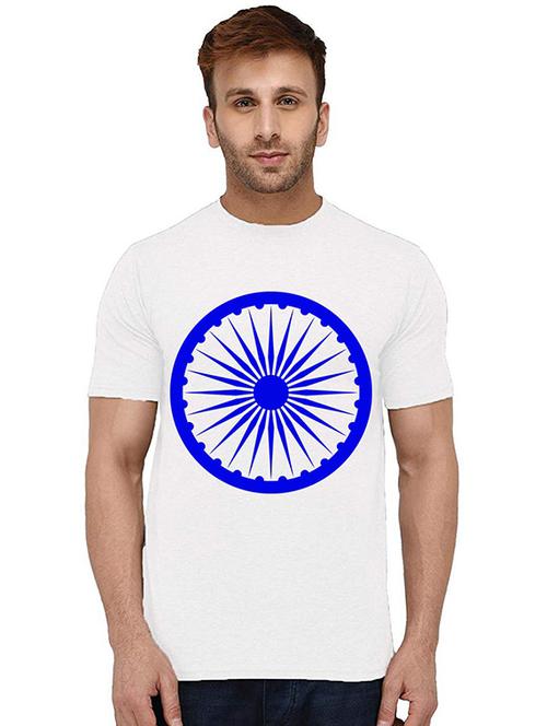 men round neck front print t-shirt - 20994108 - Very Small Image - 1