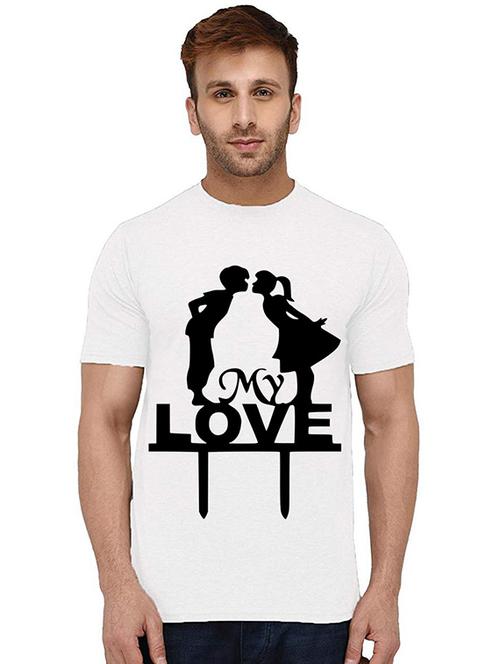 men round neck front print t-shirt - 20994118 - Very Small Image - 1