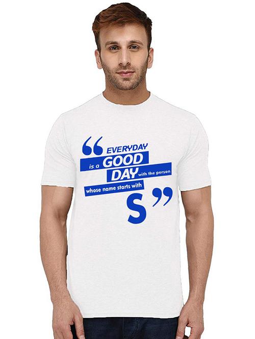 men round neck front print t-shirt - 20994127 - Very Small Image - 1