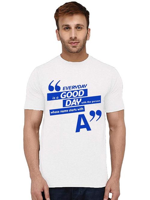 men round neck front print t-shirt - 20994137 - Very Small Image - 1