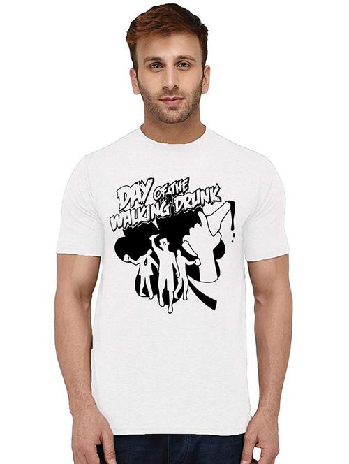 men round neck front print t-shirt - 20994217 - Very Small Image - 1