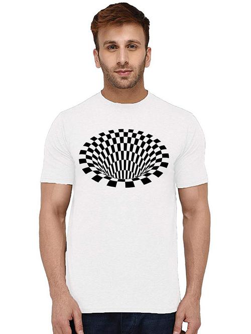 men round neck chest print t-shirt - 20994225 - Very Small Image - 1