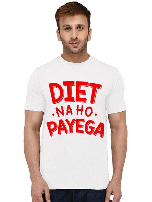 men round neck front print t-shirt - 20994236 - Very Small Image - 1