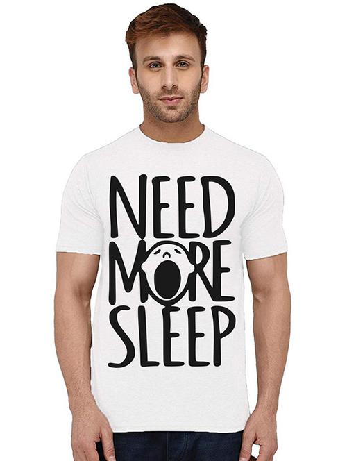 men round neck front print cotton t-shirt - 20994287 - Very Small Image - 1