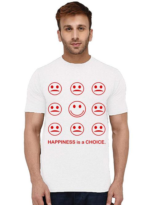 men's round neck front print t-shirt - 20994305 - Very Small Image - 1