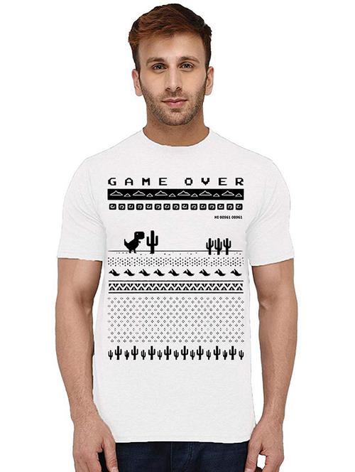 men round neck front printed t-shirt - 20994309 - Very Small Image - 1