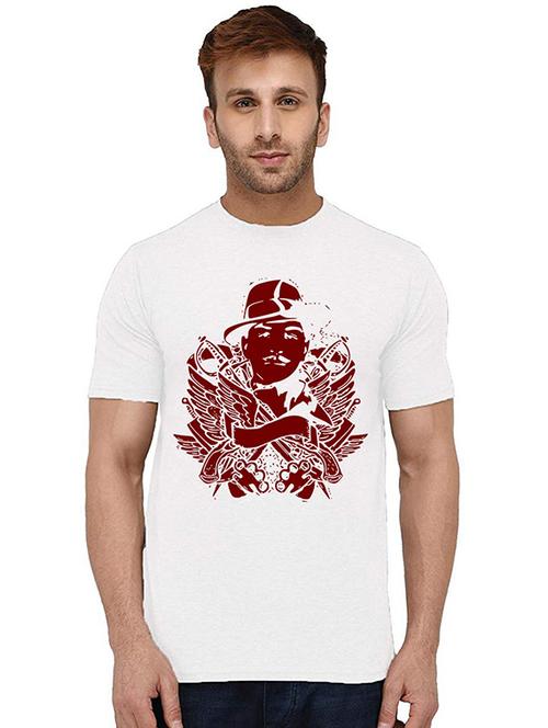 men round neck front print t-shirt - 20994332 - Very Small Image - 1