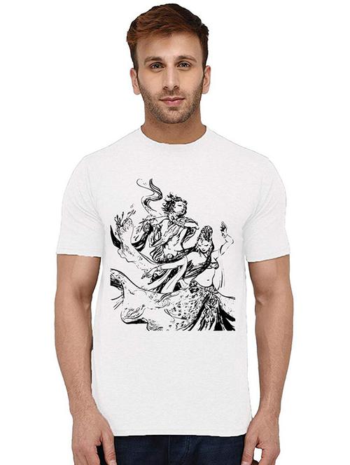 men round neck front print t-shirt - 20994352 - Very Small Image - 1