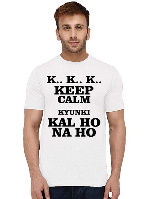 men front print round neck t-shirts - 20994368 - Very Small Image - 1