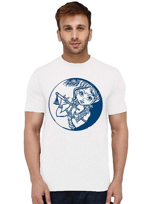 men round neck chest print t-shirt - 20994389 - Very Small Image - 1