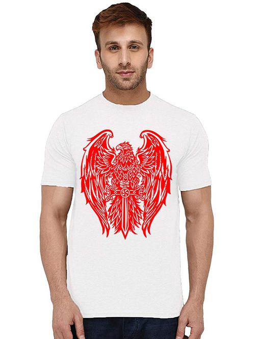 men round neck front print t-shirt - 20994556 - Very Small Image - 1