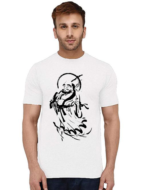 white front printed casual t-shirt - 20994562 - Very Small Image - 1