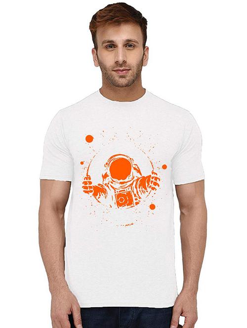 men round neck front print t-shirt - 20994564 - Very Small Image - 1