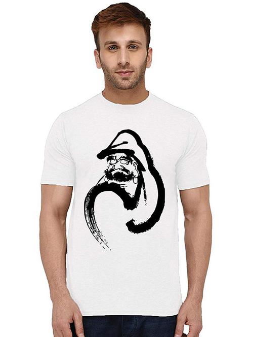 men round neck front printed t-shirt - 20994572 - Very Small Image - 1