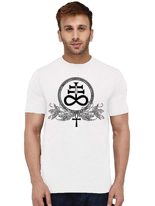 men round neck front print t-shirt - 20994581 - Very Small Image - 1