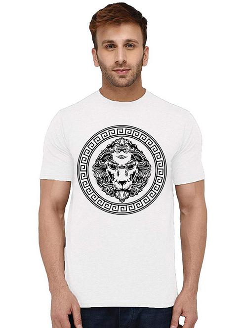 men's round neck front print t-shirt - 20994588 - Very Small Image - 1