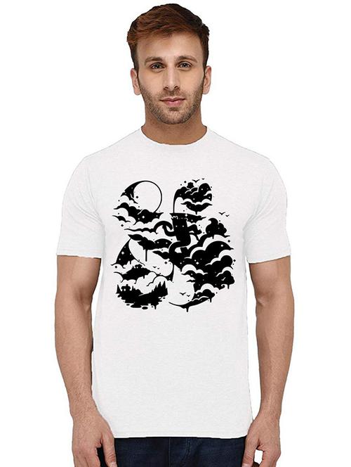 men round neck front print t-shirt - 20994592 - Very Small Image - 1