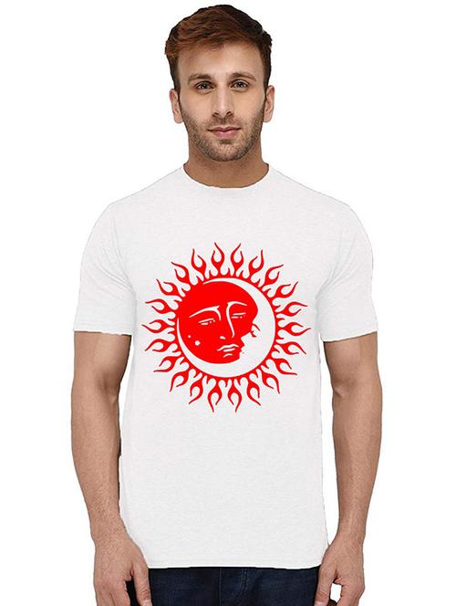 men round neck front print t-shirt - 20994652 - Very Small Image - 1