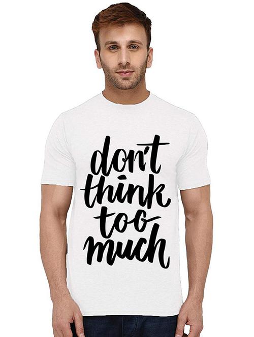 men round neck front print cotton t-shirt - 20994674 - Very Small Image - 1