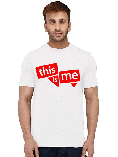 men round neck chest print t-shirt - 20994678 - Very Small Image - 1