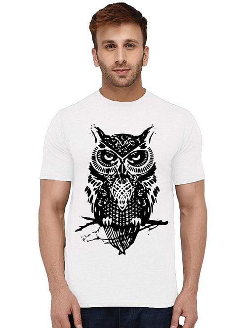 men round neck front print t-shirt - 20994682 - Very Small Image - 1