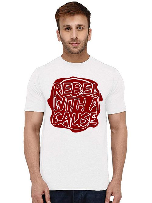 men round neck front print t-shirt - 20994733 - Very Small Image - 1