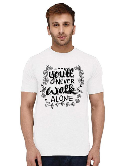 men round neck front printed t-shirt - 20994804 - Very Small Image - 1
