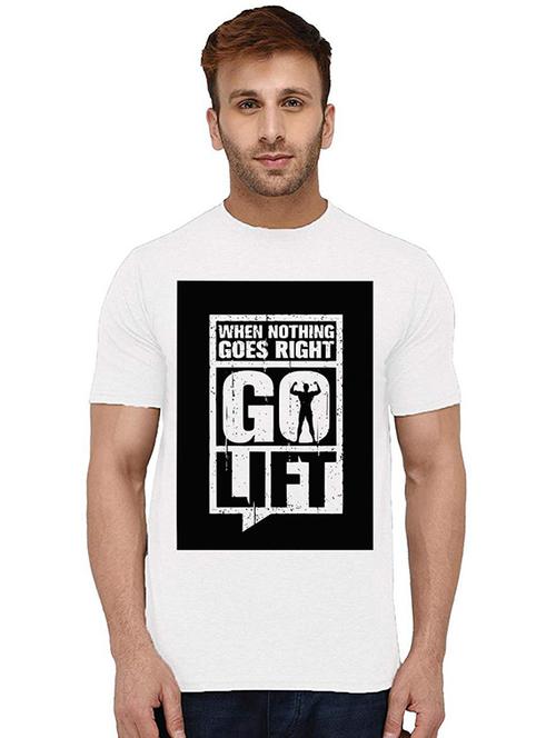 men round neck front print t-shirt - 20994811 - Very Small Image - 1