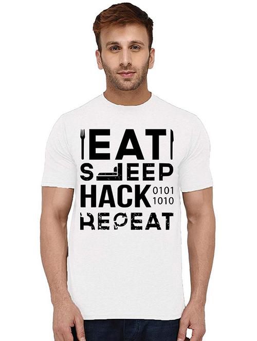 men round neck front print t-shirt - 20994816 - Very Small Image - 1