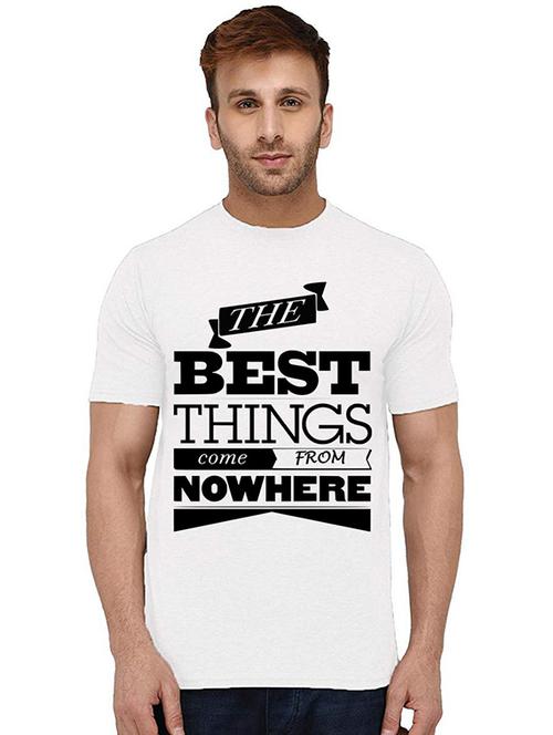 white front printed casual t-shirt - 20994869 - Very Small Image - 1