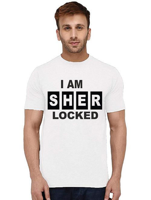 men round neck front print t-shirt - 20994977 - Very Small Image - 1