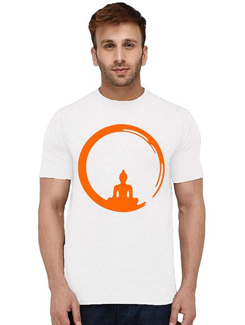 men round neck chest print t-shirt - 20995041 - Very Small Image - 1